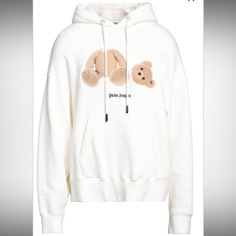 Palm Angels Cream Bear Hoodie